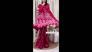 सध्या ही लेटेस्ट मस्लीन कॉटन साडी खुप ट्रेंड मध्ये आहे | Latest muslin cotton saree