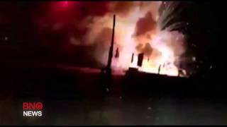 Raw: Video of deadly fireworks explosions at Indian temple