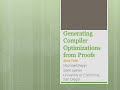 Generating Compiler Optimizations from Proofs