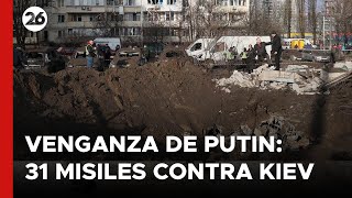 La venganza de Putin: Rusia lanzó 31 misiles contra Kiev | #26Global