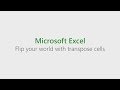 #My365 Excel: Flip your world with transpose cells.