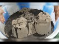 ASMR Gritty+ sifting 💧🪨🌪️ Ash+ Sand +Yellow clay sand crumbling