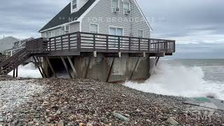 09-16-2023 Scituate Beach, MA  - Massive Waves Crashing Into Homes