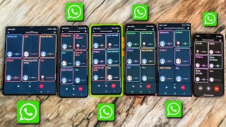 WhatsApp Group Iincoming Calls iPhone Xs + Samsung Z Fold 3 + Z Flip 3 + Note 20U + Note 10L + A52s