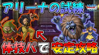 【DQMSL】アリーナの試練 イオ体技パで安定攻略!!【冒険者クエスト】