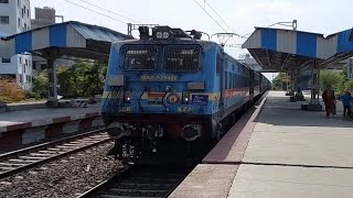 Kazipet WAG-7 Twins Leading GATX Owned BCCW Freight Skips Manjari Budruk At High Speed