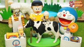 ドラえもんも感動！牧場のしぼりたて牛乳は美味しいよ♪ ～ 【Doraemon】 Ranch freshly squeezed milk