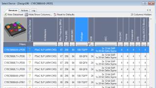 PSoC Creator Tutorial: Using the Device Selector