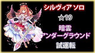 【白猫プロジェクト】シルヴィア ソロ ★19 暗雲アンダーグラウンド 試運転