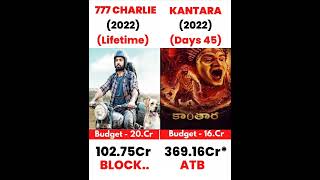 kantara vs Charlie 777 movies comparison | kantara box office #shorts #boxofficecollection