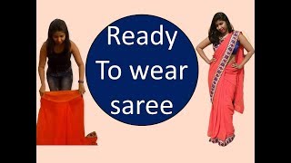 How to make easy Readymade Sari in English