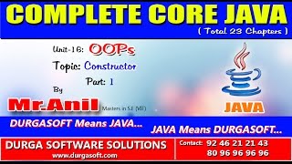 Core Java - OOPs constructor Part - 1