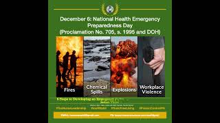 National Health Emergency Preparedness Day CY 2023: 6 Steps in Developing an Emergency Action Plan