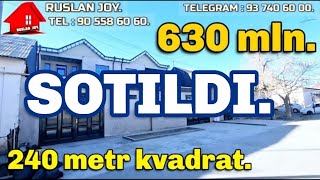 Урганч шахрида 2 каватли 240м2. ховли жой 630 млн. Мулжал : Водник. Наргиз Кафе.