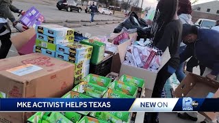 Milwaukee activist helps storm victims in Texas