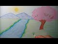 Как нарисовать весну легко Для школьников how to draw spring easily for school children