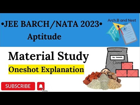 JEE B.Arch 2023 / NATA 2023 | Aptitude Theory | Material Study Oneshot ...