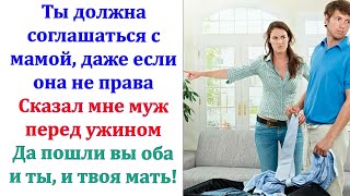 Я сказала мужу, если свекровь опять начнёт меня поучать и давать советы, я выскажу ей всё, что думаю