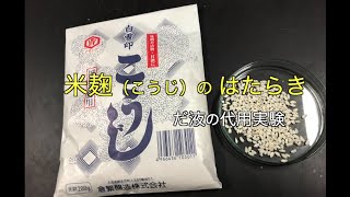 米麹（こうじ）のはたらき　〜だ液の代用実験〜