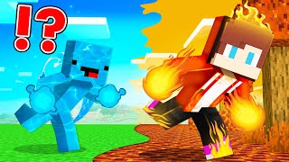 FIRE ELEMENTAL Speedrunner vs WATER ELEMENTAL Hunter in Minecraft - Maizen JJ and Mikey