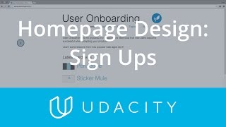 Homepage Design: Sign Ups and Registration | UX/UI Design | Product Design | Udacity