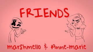 Marshmello And Anne-marie - Friends Lyric Video Official Friendzone Anthem