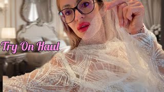 Transparent Bridal \u0026 Wedding Guest Outfit Try On Haul – See through try on haul everything