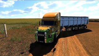 salimos cargado con soja del campo con un MACK y una batea SOLA Y BRUSA ETS 2