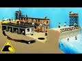 Maximum Security Prison Hit by Tsunami - LEGO Dam Breach Experiment - Wave Machine VS Jail