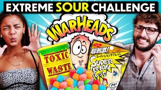 Trying And Ranking The Most Sour Food In The World! (Warheads, Toxic Waste, Supe