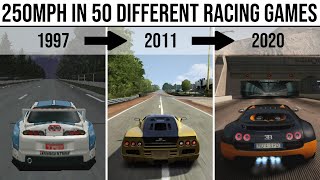 This is what 250MPH / 400KPH looks like in 50 DIFFERENT RACING GAMES!!! 1997 - 2021 (4K)