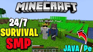 😍 MINECRAFT | 24/7 SURVIVAL SMP | FOR JAVA/PE  | ALWAYS ONLINE 🔥