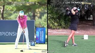 LPGA세계랭킹 탑10 선수들의 드라이버스윙 정면뷰 슬로우모션들#golf #golfswing #골프 #lpga #top10