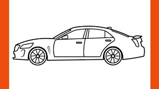 How To Draw Cadillac CTS -V 2016 - Easy Car Drawing