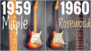 Comparing MAPLE and ROSEWOOD Fretboard on a Fender Stratocaster