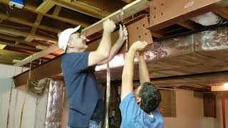 How to Raise Steel Beam in Existing Home