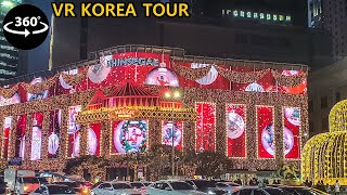 [4K 360° WALK] 신세계백화점 본점 크리스마스 조명 - Myeongdong Shinsegae Department store Christmas Media Facade