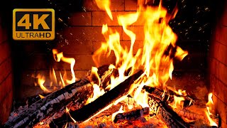 🔥 Cozy Fireplace 4K (12 HOURS). Kamin mit knisternden Feuergeräuschen. Kamin-Ambiente