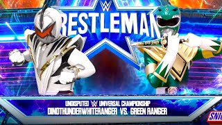 WWE Power Rangers | White Ranger vs Green Ranger | WWE 2K24 #wwe2k24