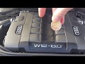 AUDI A8 W12 2000 RPM MOTOR TEST ,  ENGINE TEST , TEST MONETY , TEST MÜNZEN , COIN TEST