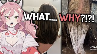 Hairdresser Vtuber Reacts to CRAZY HAIR FAILS