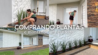 SÁBADO TRANQUILO: COMPRANDO PLANTAS E MONTANDO UM CANTEIRO DE FLOR 🌸🏠🪴