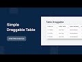 Simple Draggable Table - HTML CSS Javascript