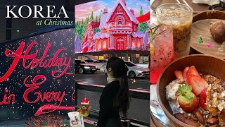 【vlog】冬の韓国旅行🎄クリスマスムード全開の街とカフェが最高🧸˖*新世界百貨店イルミネーション、コンビニコラボ商品part2