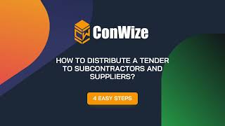 How to distribute a tender to subcontractors and suppliers with 4 easy steps