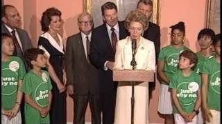 President Reagan’s Remarks at the Signing for “Just Say No” Week on May 20, 1986