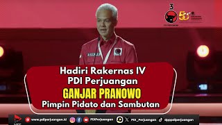 Hadiri Rakernas IV PDI Perjuangan, Ganjar Pranowo Pimpin Pidato dan Sambutan