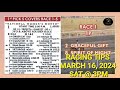 MMTCI LIVE KARERA TIPS & ANALYSIS OF BATANG PISTA MARCH 16, 2024 SATURDAY RACE TIP @ 3:00PM