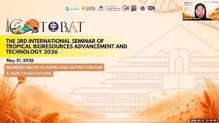 Parallel Session 2 Room 4 ISOTOBAT 2026 (Bioresources in Food and Nutrition for a ...) - 21 May 2026