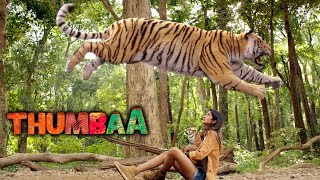 Thumbaa Movie Scenes | Keerthi Pandian and vilagers save the tiger | Darshan | KPY Dheena